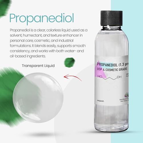 Propanediol PDO Liquid 1,3 (1000 mL / 33.81 Ounce) Propanediol 1,3 Cosmetic and USP Grade (1 Liter)