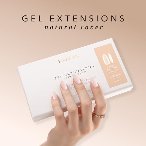 Kiara Sky Gel Nail Extension Tips ? Natural Cover, 504 pieces, Sculpted - Stiletto shape, Large (L)