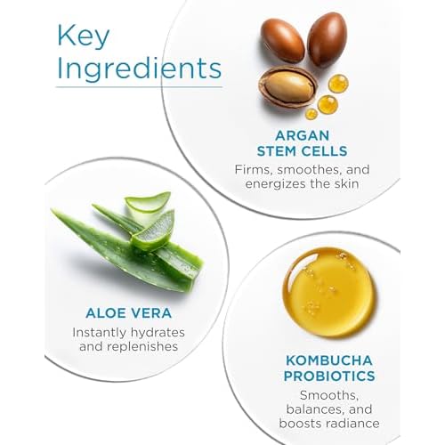 Andalou Naturals Clear Skin Citrus Kombucha Gel Face Cleanser - With Argan Stem Cells, Probiotics, & Aloe Vera to Remove Excess Oil & Dull Surface Cells for More Radiant, Balanced Skin - 6 Fl Oz