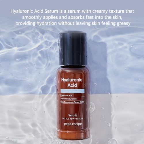 Papa Recipe Hyaluronic Acid Face Serum(1.01fl oz/30ml) - 10 Hyaluronic Acid Complex, Multi-layer Skin Hydration & Barrier Care for Dry Skin, Korean Skin Care Serum, Lightweight & Non-Sticky