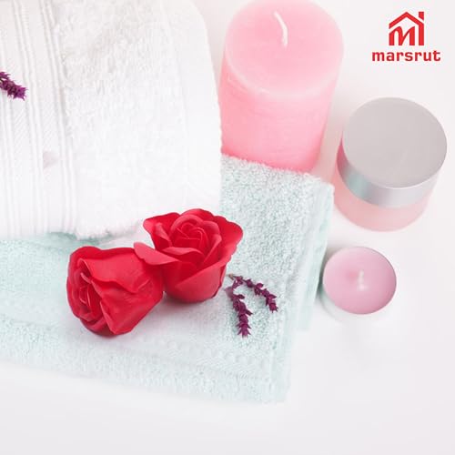 Marsrut 81Pcs Bath Soap Rose Flower, Scented Soap Rose Petals Body Soap for Valentine's Day, Wedding, Anniversary, Birthday, for Her Red