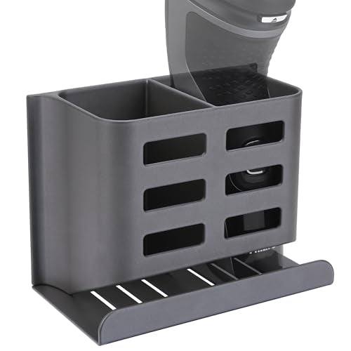 Linkidea Aluminum Electric Shaver Holder, Razor Holder Compatible with Philips Norelco Shaver 3600, Shaver 2400, Series 9, Shaver Storage Holder for Bathroom (Grey)