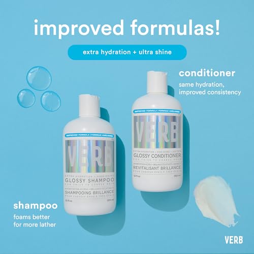 VERB Glossy Shampoo ? Cleanses + Adds High Shine for Thick to Coarse Hair ? Vegan, No Parabens or Harmful Sulfates