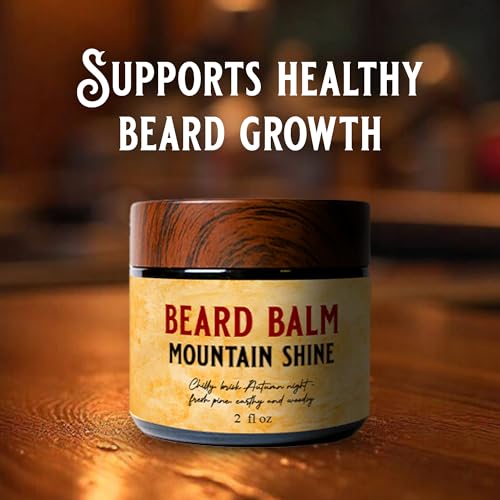 Whiskey & Granite Beard Balm ? Made in USA ? 100% Natural, Scented Beard Styling Balm for Men, 2 oz (Fresh Mint)