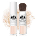 Mineral Powder Sunscreen SPF 35 Setting Powder for Face & Scalp Broad Spectrum Mineral Brush Powder Lightweight Breathable Oil Control Matte Finish for All Skin Tones(Translucent)