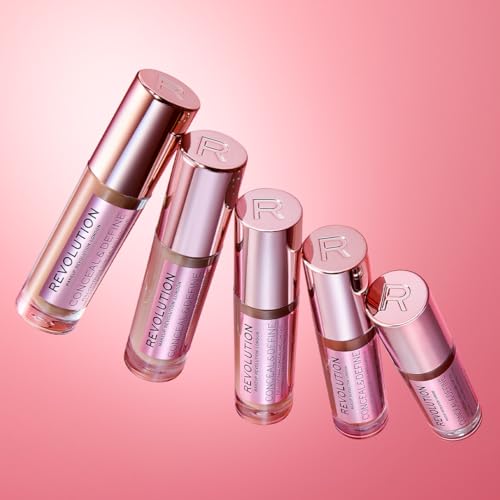 Revolution, Conceal & Define Concealer, Full Coverage & Lightweight, Long-Lasting Matte Finish, Vegan & Cruelty Free, C6 Fair or Light Skin Tones, 0.14 oz (Pack of 2)