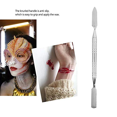 Wax Spatula, Stainless Steel Double-Ended Scar Wax Spatula Applicator Special Effects FX Makeup Tool(S)