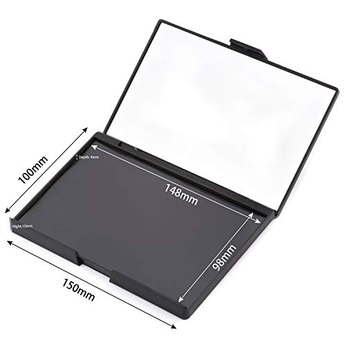 Allwon Empty Magnetic Plastic Eyeshadow Makeup Palette with 15Pcs Adhesive Empty Palette Metal Stickers for Eyeshadow Lipstick Blush Powder (Pack of 2)