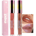 evpct 2Pcs Bronze Gold Nude Gold Matte to Glitter Liquid Lipstick Set for Women Long Lasting Glossy Metallic Shimmer Sparkle Lipstick Lip Gloss 5+14