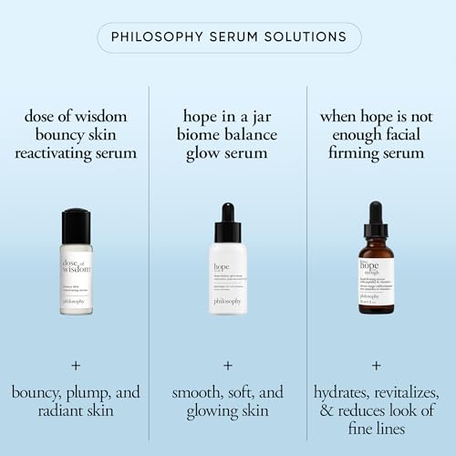 philosophy hope in a jar biome-balance glow facial serum - with enhanced hyaluronic acid, prebiotic & AA2G - helps restore natural balance & provides instant, supercharged hydration - 1 fl oz
