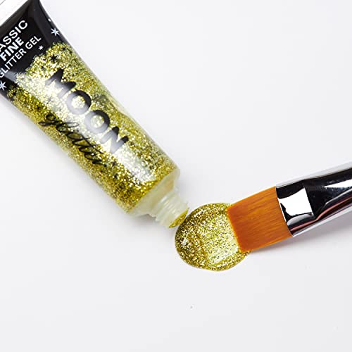Classic Fine Glitter Gel by Moon Glitter - 0.40fl oz - Set of 5 - Glitter Face Paint