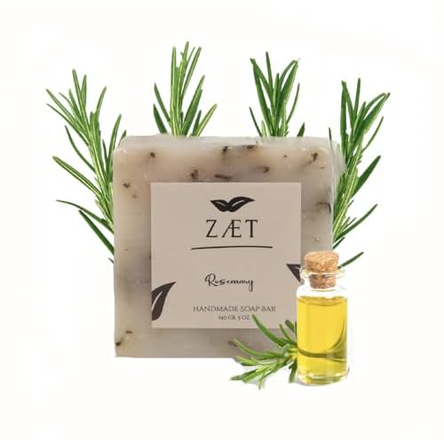 8-Pack Rosemary Bar Soap ? Made with Rosemary Leaves, Olive Oil and Coconut Oil - Luxury Handmade Soap Bar for Face, Body and Hands - Gently Cleanses and Hydrates All Skin Types- For Men and Women