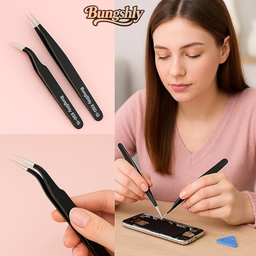 Tweezers Set ? Precision Rhinestone, Nail Sticker & Charm Tweezers for Nail Art, DIY Nail Art Tools for Stickers, Decals, Ideal for Gel Nails, Flower, Heart, and Fruit Designs