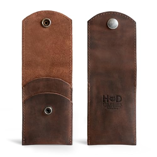 Leather Double Nail Clipper Case, Travel Scissors Cover for Men & Women, Grooming Kit Cases, Personal Manicure Set Organizer, Mens Care, Clippers, Fingernail Trimming, Toenail Pedicure, Nails Cutting