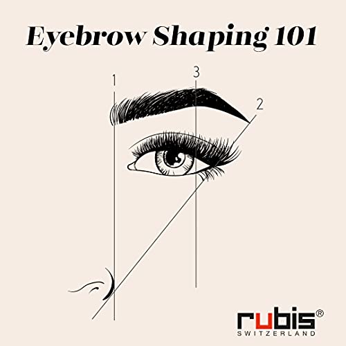 Rubis Classic Stainless Steel Slanted Tweezers for Precise Eyebrows and Hair Removal, 1K104, Made in Switzerland, Black
