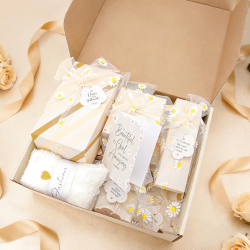 9 PCS Trendy Stuff Gifts for Tween & Teen Girls, Valentine's Day Gift Box makeup kit & makeup set, Birthday Gifts for Granddaughter Daughter Niece Ages 8-16, with Empowering Tasks