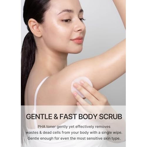 celimax ONE STEP Body Brightening Pad | with Green Tea & White Truffle, for Underarm, Knee & Elbow, Gentle Exfoliating & Hydrating Body Scrub, 110ml (60 pads)