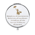 FEELMEM Gift Behind You All Your Memories Inspired Quote Compact Mirror Fans Gift