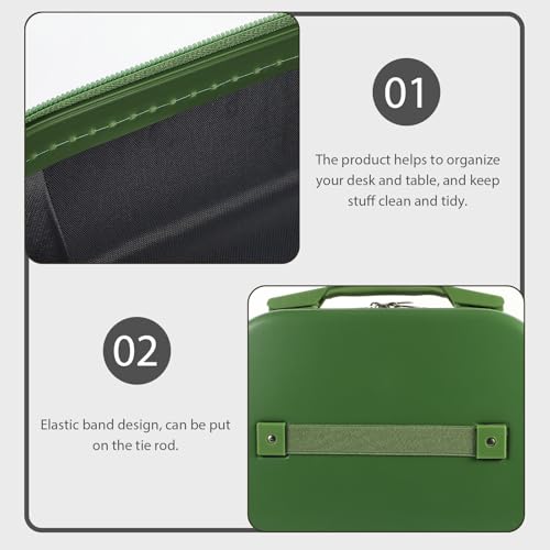 Travel Makeup Case Organizer 14 Inch Lightweight Cosmetic Storage Box with Elastic Band for Skincare and Essentials Portable Makeup Train Case for Home and Office