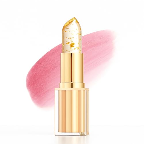 EELHOE PH Lipstick Color Changing, Clear Color Changing Lipstick, Transfer Proof Lip Balm with Gold Foil Inside, Long Lasting 12 Hour Wear, Hydrating & Lightweight