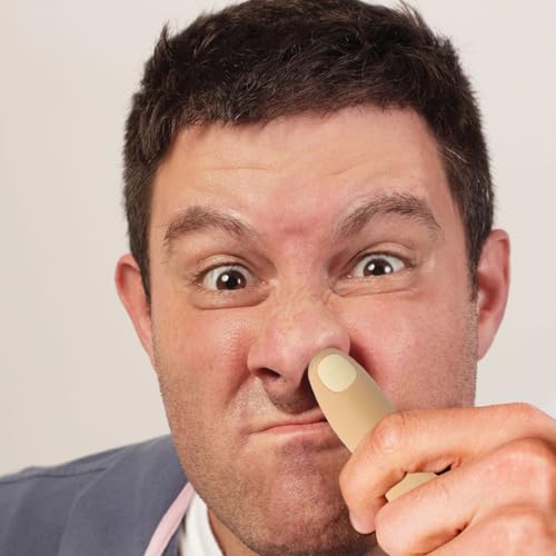 Finger Shaped Nose and Ear Hair Trimmer | Battery Operated Portable Grooming Tool for Men and Women | Funny Gag Gift, Stocking Stuffer, Novelty Travel Accessory for Discreet Hair Removal
