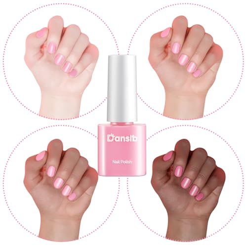 24 Set Light Pink Baby Shower Mini Nail Polish Bulk Baby Shower Party Favors for Guests Gender Reveal Party Supply Souvenir Return Thank You Gifts with Card Organza Bags Ribbon Quick Dry