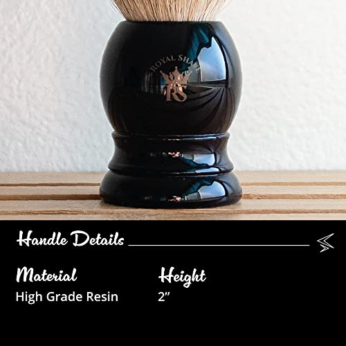 ROYAL SHAVE PB9 Silvertip Badger Shaving Brush ? Classic Wet Shaving Brush (Black)