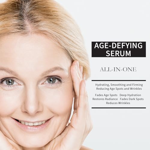 Vitamin C Retinol Serum for Face, Brightening & Anti-Aging with Hyaluronic Acid, Vitamin E, Peptides, Collagen - Hydrates, Firms, Lifts, Smooths, Targets Age Spots, Wrinkles, 1.7 Fl Oz