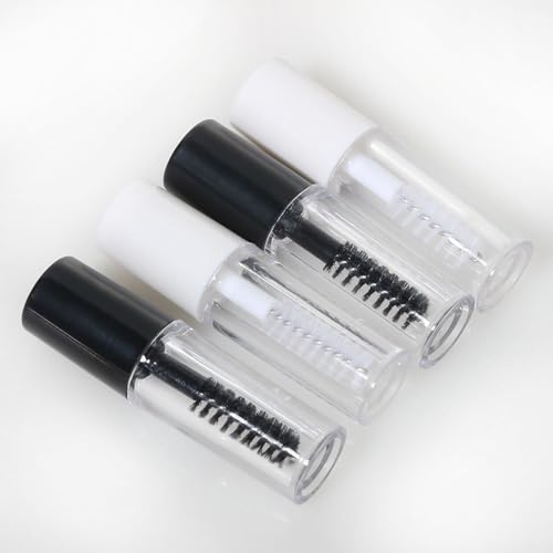 COSIDEA 26pcs 0.8ml White Empty mini mascara tubes with wand for castor oil 1ml eyelash growth tube packing sample size containers