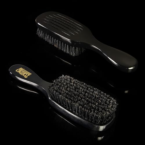 Torino Pro Wave Brush #801-8 Row Soft bristles -100% Pure Boar Bristles - Great for laying down your 360 Waves