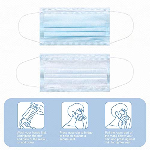 Face Mask, 100 Count (Blue)
