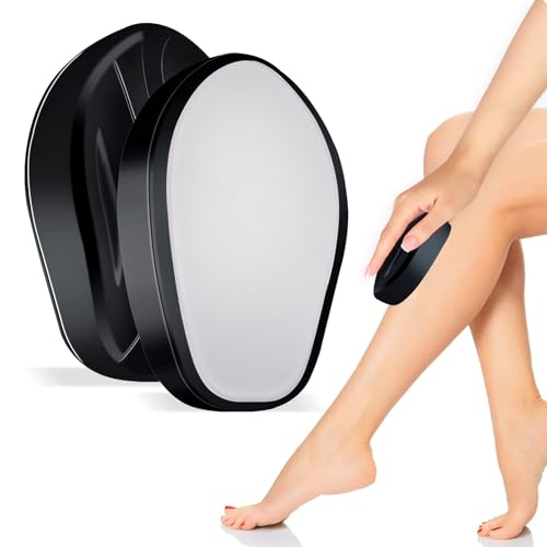 Crystal Hair Eraser, Painless Hair Removal Tool, Reusable Hair Remover for All Body Parts (Black)