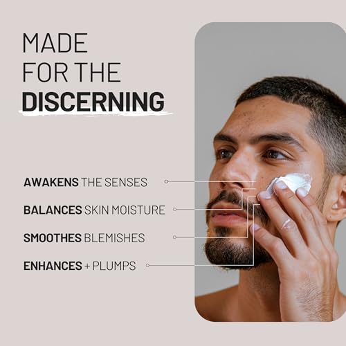 ZOUSZ Black Oud Mens Face Moisturizer ? Hydrating & Soothing Mens Face Lotion with Aloe Vera & Hyaluronic Acid ? Plumping Daily Facial Cream Skin Care for Men ? 50ml