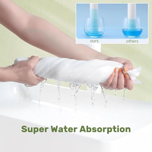 Disposable Bath Hair Drying Towels, 50 Count Super Absorbent Large Luxury Towels, Salon & Spa Yoga Camping Trips for Hair, Face, Body 16" x 31.5"