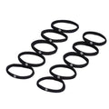Gimme Beauty Long Hair Seamless Hair Bands - No-Dent Ties for All Types - Firm Hold Elastic Ponytail Holders for Daily Use - Black, 10-Pack