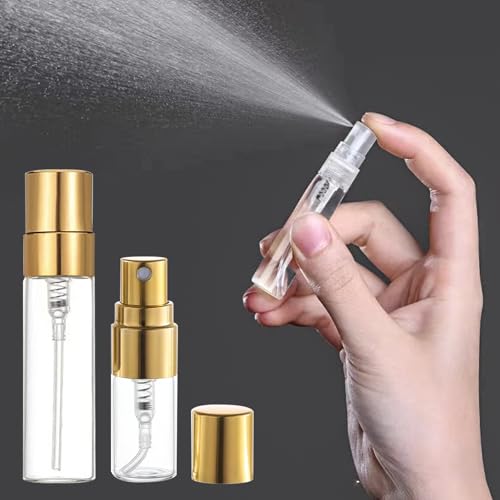 20 Pcs 5ml Clear Glass Mini Spray Bottle,Empty Sample Bottle Fine Mist Spray Bottles for Perfume,Liquids,Travel Refillable Bottle (Clear, 5ml)