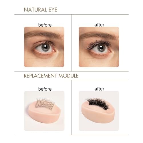 Realistic Eye Socket Replacements for Lash Mannequin Head, Soft Silicone Removable Eyelash Extension Training Eyes for Mannequin Heads, Professional Eyelash Extension Tools