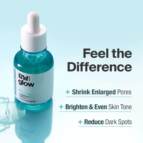 Niacinamide B3 Serum | Korean Pore Minimizer Glutathione Serum for face | Vitamin B3 & Multi Peptide for Face | Glow FacialSerum for Dark Spots | Glass Skin Korean Skincare - 1.01 fl oz (30ml)