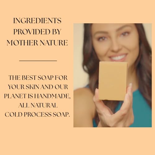 Aspen Kay Naturals Turmeric Soap for Face & Body - made with Organic Shea Butter, Chamomile & Calendula - Gentle Turmeric Face Wash, All Skin Types, Made in USA (2 pack)