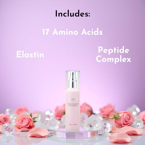 Lavien Micro Collagen Mist Essence - Hydrating Facial Spray, Redness and Smooth Skin - Suitable All Skin Types - 3.38 Fl Oz Bottle