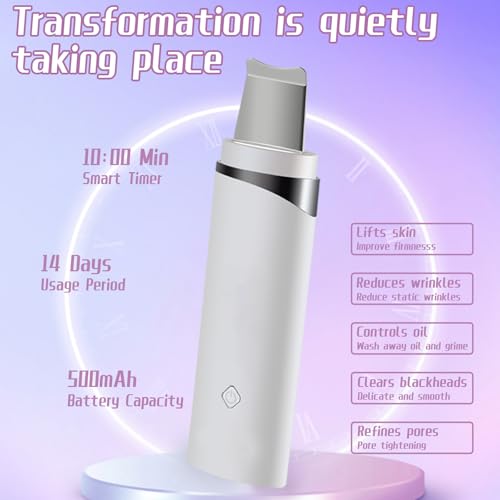 Multifunctional Facial Spatula Pore Cleaner Tool for Deep Cleansing£¬Serum Infusion£¬ Skin Lifting£¬Pore Cleansing with Timer Function for Facial Skincare Gift Remov