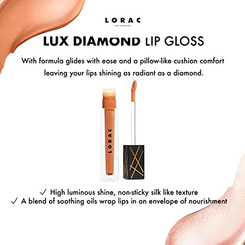 LORAC LUX Diamond Lip Gloss, Multi-Dimensional Shine, Non-Sticky, Long Lasting,