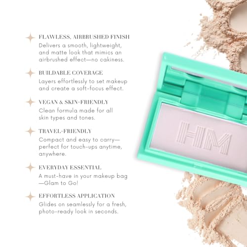 Travel Size Mini Pressed Powder - Haute Minute Makeup Complexion Perfection Mini Powder - Perfect For Travel or Your Purse! (Neutral Fair)