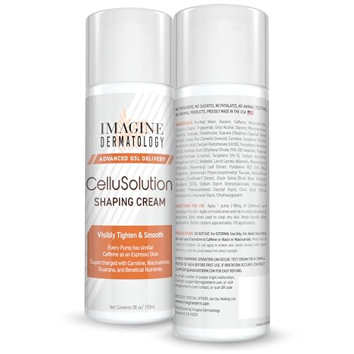CelluSolution Caffeine Body Cream ? Caffeine, Guarana, Licorice, & Niacinamide with Hyaluronic Acid, Hydrating Skin Cream Mess-Free Pump Bottle, 150ml/5oz - Island-Inspired Fragrance