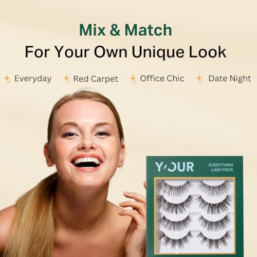 Y¡¯Our Everything Eye Lashes Clusters: Reusable Falsie Eyelash Clusters, 4-7 Days Wear; DIY Clusters & Lash Extension Kit. Lightweight & Easy. Perfect for Every Eye Shape, Gifts for Women