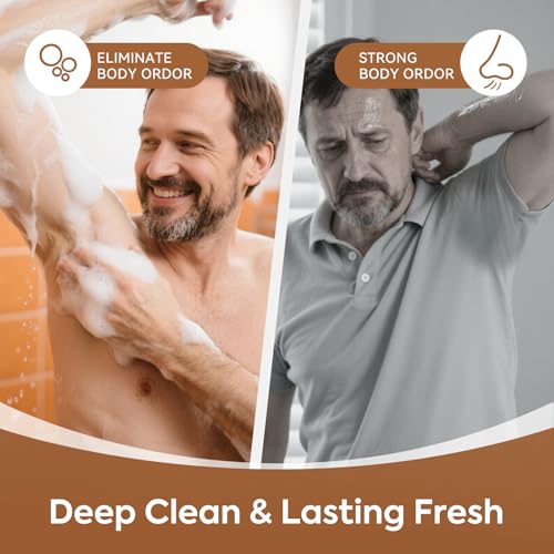 Persimmon Body Wash for Old People Smell, Natural Deodorant Bar Soap for Strong Odor Smelly Feet Remove, Cleansing Body Deodorizing for Eliminating Odor