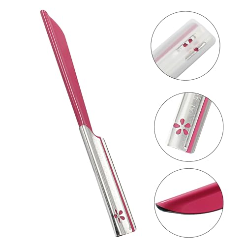 10 pcs Eyebrow Razor WomenFace Razors Facial Hair Removal Exfoliating Dermaplaning Tool Face Shavers Upper Lip Hair Removal Travel Razor(Red and Blue)