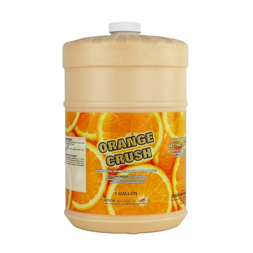 Zenex Orange Crush Hand Soap with Pumice and Skin Conditioners - Industrial Hand Cleaner | Citrus Cr?me Scent | Dissolve Tough Soils | Does Not Dry Out Skin | 1 Gallon (1-Pack)
