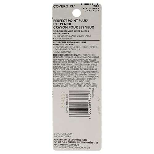 COVERGIRL Lash Blast Clean Volume Mascara, Very Black, 0.44 Fl Oz, Pack of 1 & Perfect Point Plus Eyeliner Pencil, Black Onyx Pack of 1, Long-Lasting