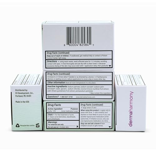 Dermaharmony 10% Sulfur Acne Bar Soap (4 oz)